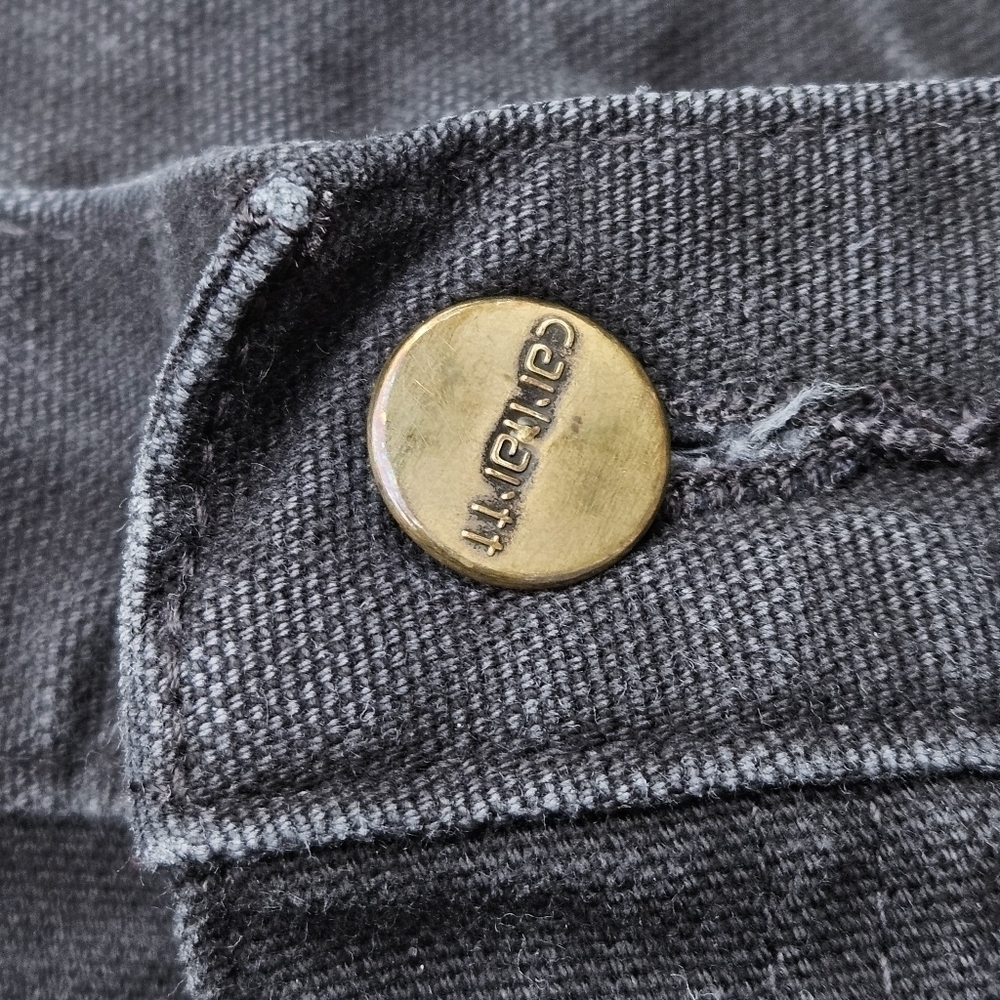 Carhartt Black Duck Canvas Carpenter Pants Original Dungaree Fit B11 BLK 44X34 - Picture 5 of 16